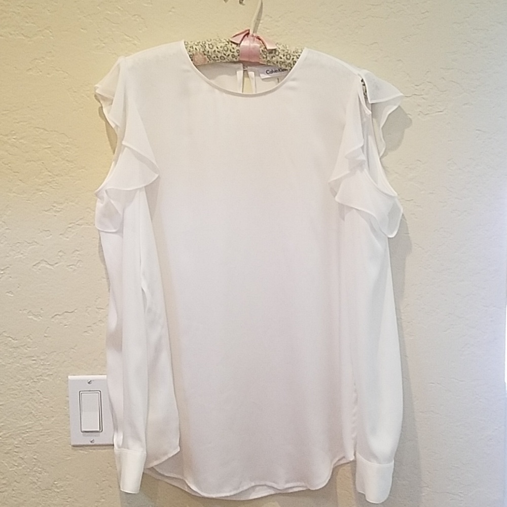 Calvin Klein cold shoulder blouse